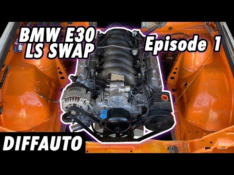 LS swap into BMW E30 — PMC Motorsport adapter installation for ZF gearbox