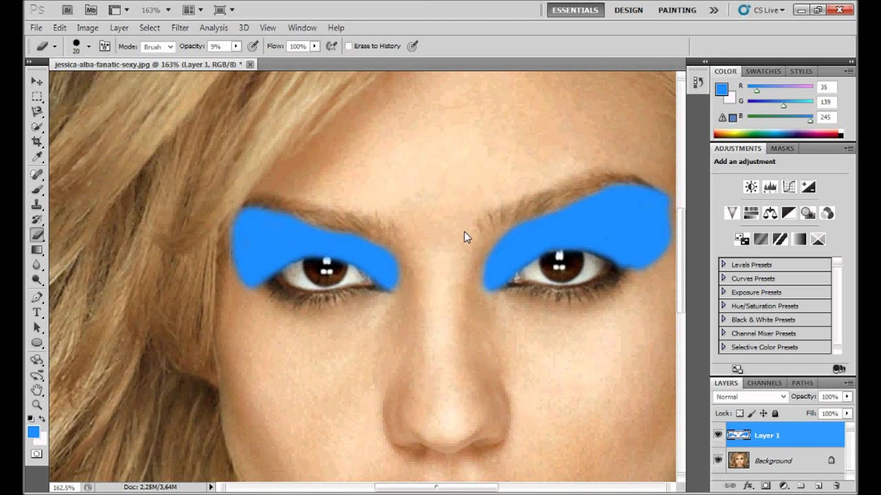 Photoshop CS5 Applying Digital Makeup - video 2