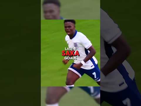 Last 5 Saka Goals. #football #arsenal #saka #realmadrid #england
