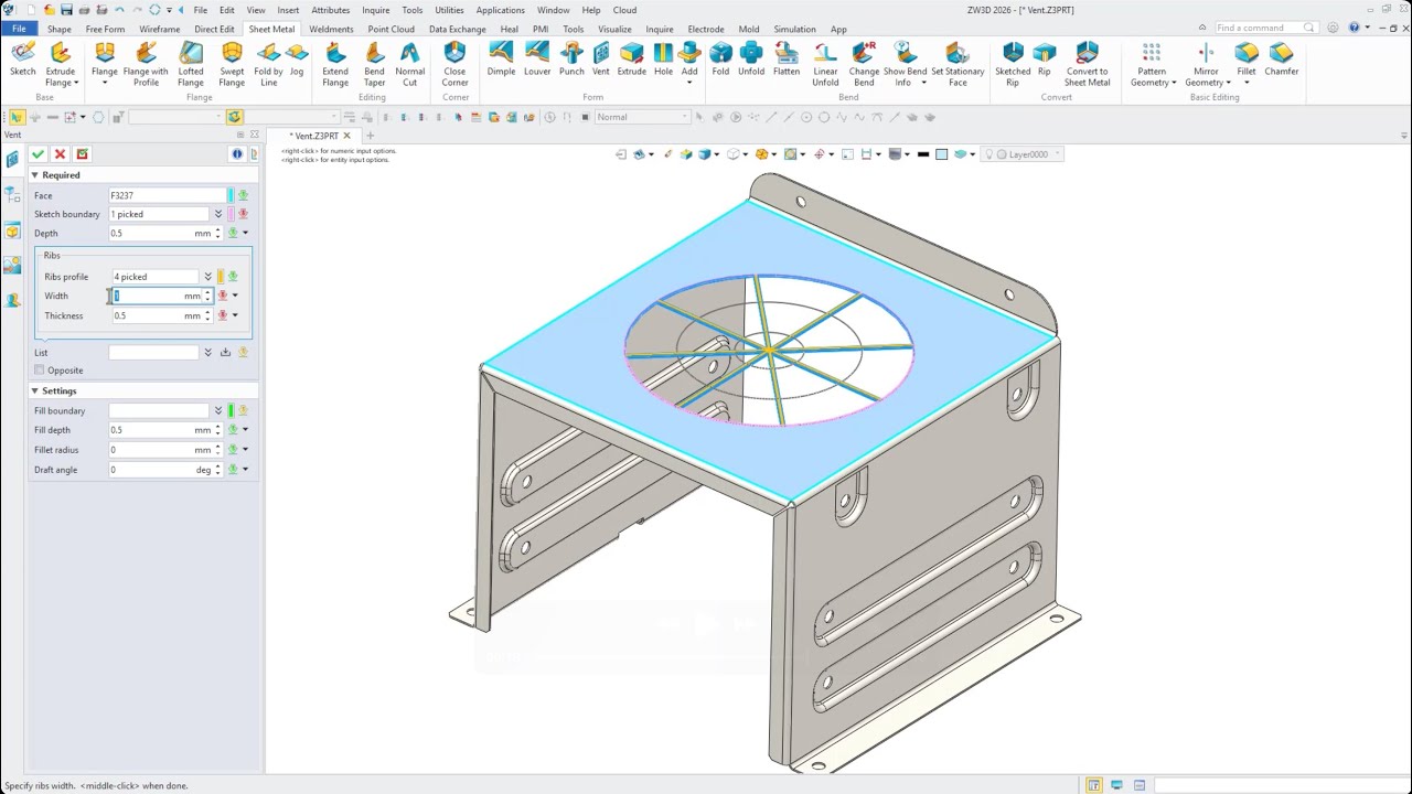 ZW3D - Set di funzionalità ampliato per macchinari generici