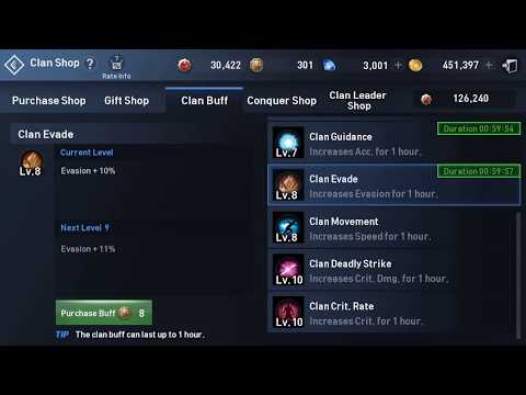 Buying Clan Buff in OFS
