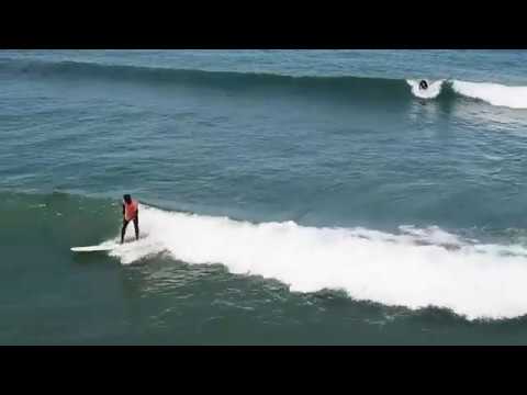 Longboarding solid waves at Agate Beach via drone