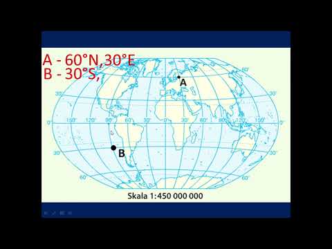Współrzędne geograficzne w 15 minut
