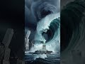Giant Tsunami Swallows New York City Statue Of Liberty Destroyed