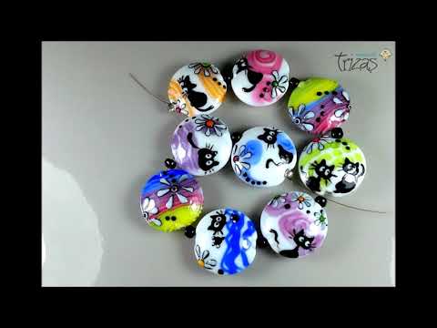 TRIZAS-ORIGINAL- Handmade lampwork beads TOS0479