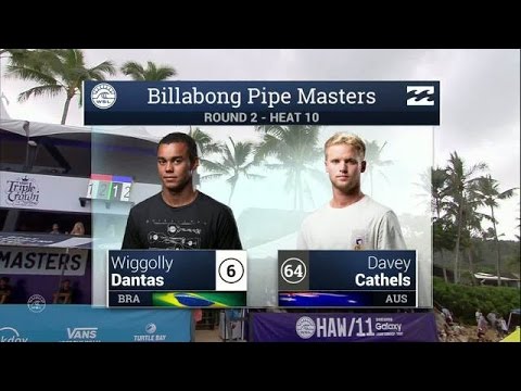 Wiggolly Dantas vs. Davey Cathels -Round Two, Heat 10 - 2016 Billabong Pipe Masters