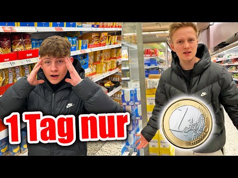 1 Tag lang NUR 1 Euro Produkte essen (oder billiger) 🤣 TipTapTube