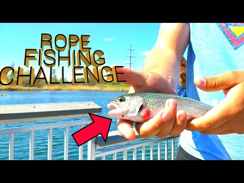 ROPE FISHING CHALLENGE! This pond has MUTANT FISH?!
