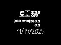 Cartoon Network Sign Off Adult Swim Sign On 11 19 2025