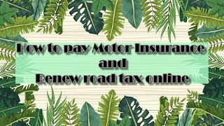 How to pay Motor Insurance and renew road tax online singapore. #Renew, #Roadtax, #motor, #insurance