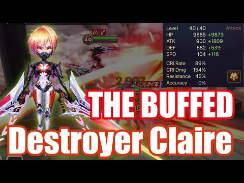 【Summoners War | Curry's RTA】THE BUFFED Destroyer Claire, she has insane power and crazy!!