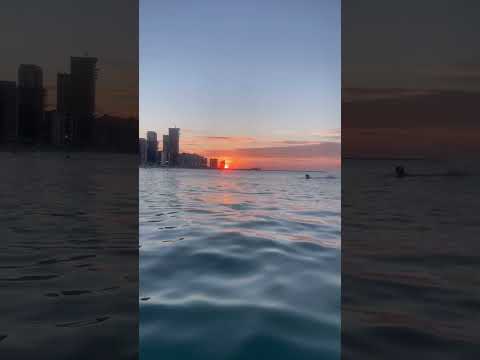Por do sol na praia de Iracema, Fortaleza-CE