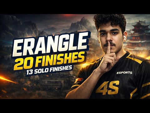 20 FINISHES in ERANGLE 😈 | 13 Solo Kills Dominating Lobby | IQOO NEO 10R 120 FPS