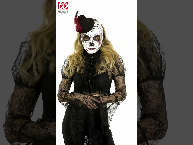 Vídeo relacionado con Smiffys Disfraz de señor Huesos del Día de Muertos, con chaqueta, pantalón, falsa camisa y sombrero Halloween, Carnaval
