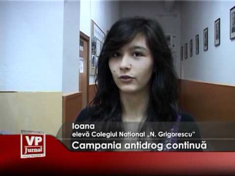 Campania antidrog continuă