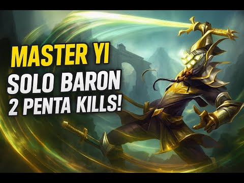 MASTER YI rastet aus! SOLO BARON + 2× PENTA KILL | LoL Gameplay