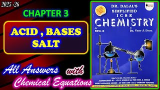Acid Bases and Salt | Class 10 Chemistry | Chapter 3 | Dr. Dalal | All Answers | 2025-26