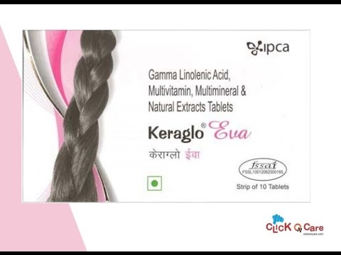 Biotin & Multivitamin Keraglo Eva Tablets Hair, 50 mg