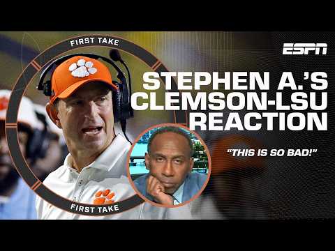 'DISASTER! SO BAD! DARKNESS!' 📣 - Stephen A.'s thoughts on Clemson losing 51-10 vs. LSU | First Take