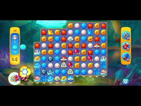 Fishdom Gameplay Stage 50 - Atlantis Cup Challenge - Hard Level