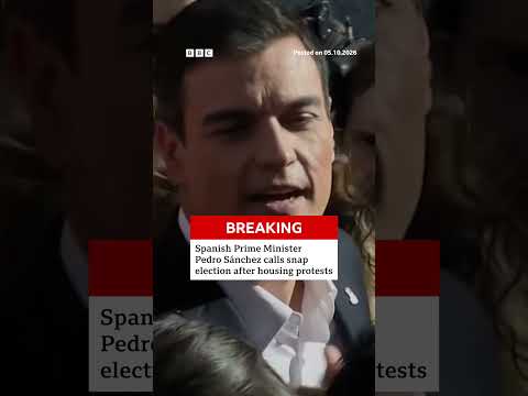 Spanish Prime Minister Pedro Sánchez calls snap election after housing protests. #BBCNews