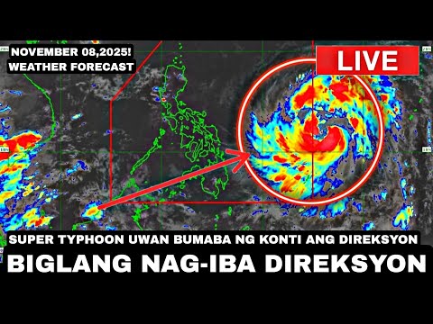NOVEMBER 08,2025! Malaking Pagbabago sa DIREKSYON NG SUPER TYPHOON UWAN! (LANDFALL AREAS)