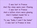 Lost in France- Lyrics Bonnie Tyler 