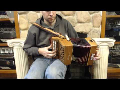 CASTDINIIBC8CH - Cherry Castagnari Dinn II Diatonic Accordion BC 23 8 MM $3299