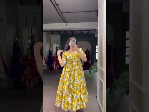 Red ichitra Silk Floral Print Frock with 5-Meter Flair