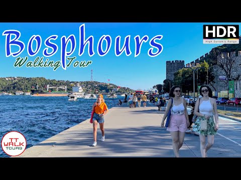 Istanbul, Walking Tour on the Bosphorus | 4K HDR