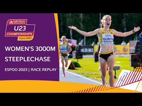 Championship record for Gürth! Women's 3000m steeplechase replay | Espoo 2023