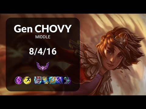 Gen Chovy Taliyah vs Tristana MIDDLE - KR  Patch 13.14