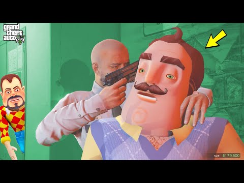 POLİS WİLSON'I YAKALADI 😱 GTA 5 Hello Neighbor - Dark Riddle Soygun