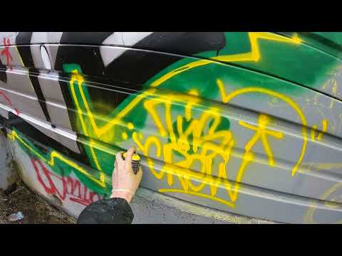 Graffiti Remes & Rokey - Train line/ Gopro 4k