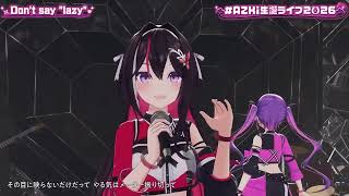 AZKi & Towa Duet Don't say "lazy" 【AZKi 3DLIVE BDAY 2025】