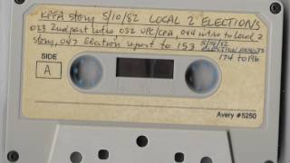A found cassette of Kpfa and Gail Sullivan reporting about union elections