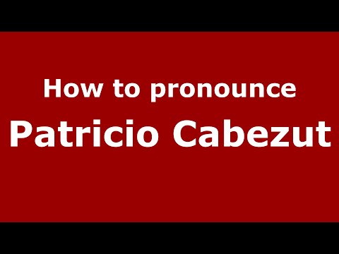 How to pronounce Patricio Cabezut (Mexico/Mexican Spanish) - PronounceNames.com