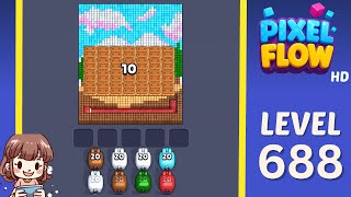 Pixel Flow Level 688 Solution Walkthrough