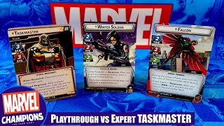 Marvel Champions Playthrough with FALCON & WINTER SOLDIER vs Expert TASKMASTER