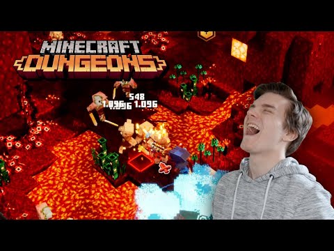 Mit einer Kettensäge im Karmesinwald |  Minecraft Dungeons Flame Of The Nether #26