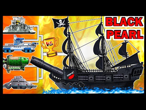 Battleship: The Black Pearl VS Airship & Fortress ship | Мультики про танки | Arena Tank Cartoon