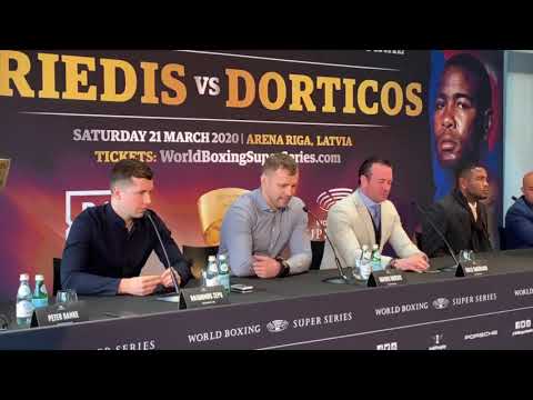 Briedis un Dortikoss tiekas pirmajā preses konferencē pirms supersērijas fināla