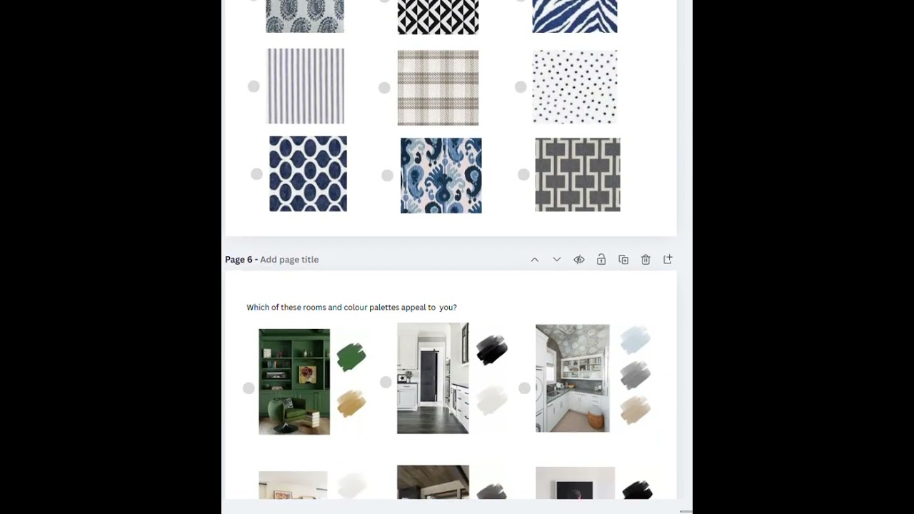 New interior design client questionnaire Canva template