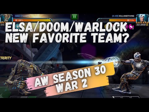 Alliance War Season 30, War 2 - SSx-1 vs. X-K9 - Elsa, Doom, Warlock - Marvel Contest of Champions