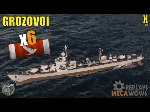 Destroyer Grozovoi 6 Kills & 96k Damage | World of Warships Gameplay