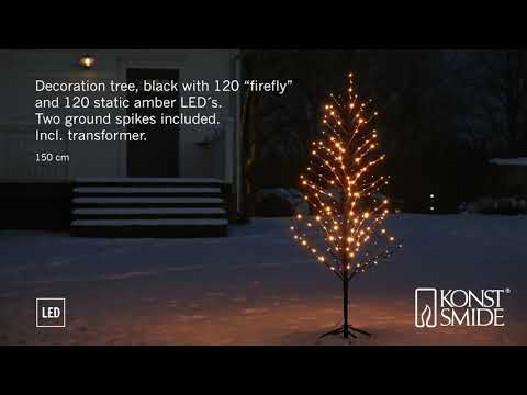 LED-Lichterbaum Schwarz Groß mit Glimmereffekt - Lichtbaum, LED-Baum,  Gartenbeleuchtung Baum, Lichterbaum Glitzereffekt, beleuchteter Lichterbaum,  LED Lichterbaum Außen, Weihnachtsaußenbeleuchtung, Weihnachtsdeko für den  Garten
