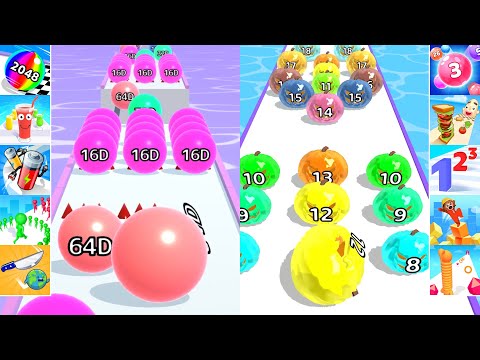 ✅ Satisfying Mobile Games - Ball Run 2048 Infinity vs Marble Run 3D - New Update