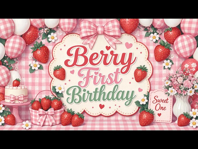 Vídeo relacionado con Granny of The Berry Sweet One Strawberry Birthday Matching Camiseta