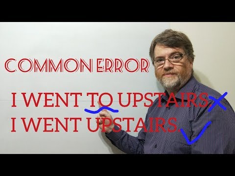 英語講師Nick P Lesson (369) 前置詞を使って二階を使わないでください。 (English Tutor Nick P Lesson (369) Do Not Use Upstairs With Prepositions in , to or at)