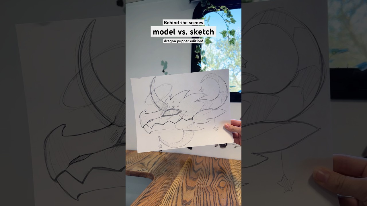 The Sketches Behind my Art ✨ Dragon Puppet Edition #dragonpuppet #paperdragons
